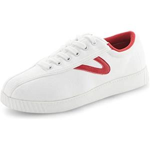 TRETORN Sneakers da Donna in Tela Nylite Plus, Bianco/Rosso, 42 EU