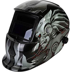 LESOLEIL Maschera Saldatura Autoscurante, Casco per Saldatore Automatica Regolabile Maschera da Saldatrice Solare TIG Mig MAG Arco Saldatura con 2 Lenti Sostituibili e 2 Sensori
