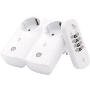 InterTechno Smart Home IT2P-2300 - Set di prese intermedie, con telecomando (IP55), fino a 2300 Watt