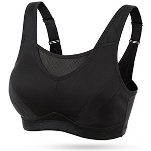 Wingslove Reggiseno Sportivo Donna, Reggiseno Senza Ferretto Non Imbottito Sostegno Forte (Bianco,5B)