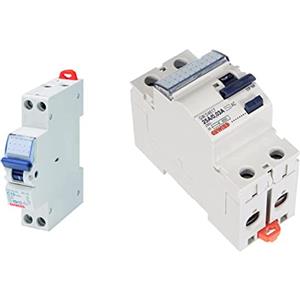Gewiss GW90026DY Interruttore Magnetotermico Compatto, Mtc 45, 1P+N Curva C 10A, 1 Modulo, 6 Pezzi & Interruttore Differenziale Puro - Idp Na - 2P 25A Tipo AC Istantaneo Idn=0,03A 230V - 2 Moduli