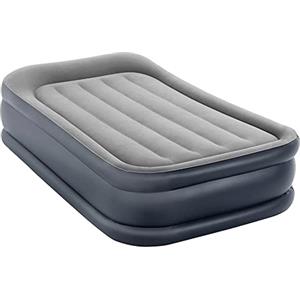 Intex 64132 Materasso Bicolor Singolo Dura Beam, Con Pompa Incorporata, Grigio, 191 X 99 X 42 Cm