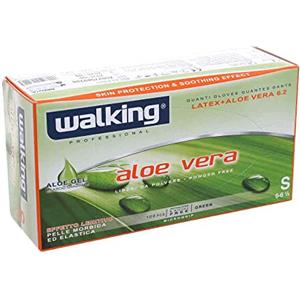 WALKING - Guanti In Lattice Aloe Vera Confezione Da 100 Pz. S