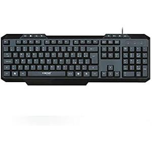TECNOACCESSORI TASTIERA TECNO USB MULTIMEDIALE CON FILO LAYOUT ITALIANO ERGONOMICA IMPERMEABILE GAMING UFFICIO DESKTOP KEYBOARD WIRED