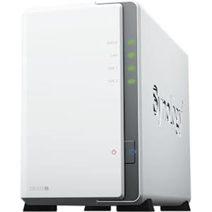 Synology DS223J NAS desktop a 2 alloggiamenti, bianco