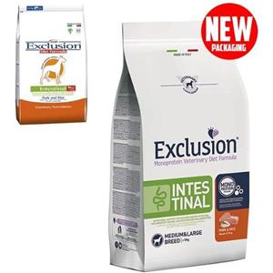 *Exclusion EXCLUSION INTESTINAL DIET PER CANI CON MAIALE E RISO MEDIUM LARGE BREED SACCO 2 KG