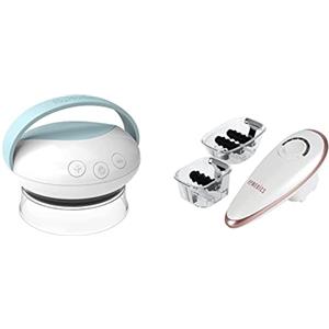 HoMedics Smoothee IR, Massaggiatore Anticellulite con Riscaldamento IR e Testina di Raffreddamento & Smoothee, Massaggiatore Anticellulite Ad Aspirazione, Bianco