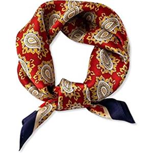 LumiSyne Sciarpe Di Seta Donna Foulard Quadrato Motivo a Righe Geometriche Cuciture Colorate Raso Foulard Piccolo Multifunzionali Fazzoletto Da Collo Fascia Per Capelli Paisley Bandane Copricapo