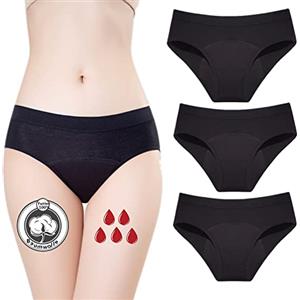 ZVZK Mutande Mestruali Mutanda Mestruale Slip Donna Ciclo 30 ML Forte Assorbimento del Flusso mestruale, Mutande assorbenti Ciclo Abbondante XS
