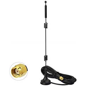Bingfu Antenna WiFi 2.4GHz 5GHz Bi-banda 9dBi RP-SMA Maschio Base Magnetica | Cavo 3 m, per Router / Telecamera / Ripetitore WiFi, Scheda PC Fisso, Videocamera Senza Fili