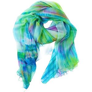 Millie & Boo Sciarpa da donna in 100% pura seta, dipinta a mano, utilizzabile come foulard o scialle, multicolore, Taglia unica