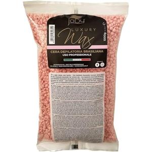 JaDy - Perle Di Cera Depilatoria Brasiliana, Ceretta Indolore, Senza Strisce 1kg 1000 grammi rosa