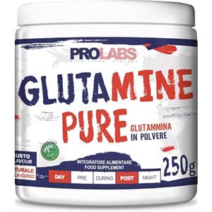 Prolabs GLUTAMINE PURE - 250 g - Purissima glutammina in polvere solubile - Recupero e rigenerazione muscolare - Vegan