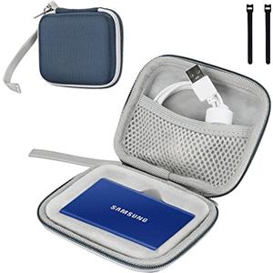 ProCase Custodia per Samsung Memorie T7 / T7 Touch SSD Esterno Portatile da 500GB 1TB 2TB Unità a Stato Solido Esterna Hard Disk, Borsa per Il Trasporto -Blu Marino