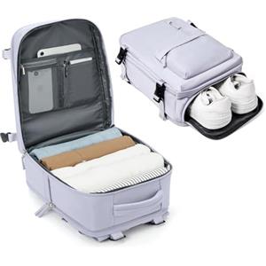 BJLFS Borse da Cabina per Ryanair Bagaglio a Mano Easyjet 45×36×20 Borsa Zaino da Viaggio, Zaino da trekking,Zaino Casual per laptop,Viola