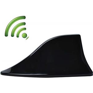 Poweka Antenna Auto Pinna di Squalo Universale, Antenna Universale per Auto, Antenna Radio con Amplificatore di Segnale Radio FM per Auto SUV Camion Furgone da Poweka (Nero)