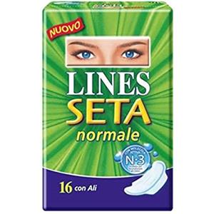 LINES SETA Assorbenti Ultra con Ali, Confezione da 16 Pezzi