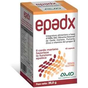 AVD REFORM | Epadx - 40 capsule da 920 mg - supporto epatico con SAMe, NAC e Silimarina Fitosoma ad alta biodisponibilità, utile per la protezione del fegato - Prodotto In Italia