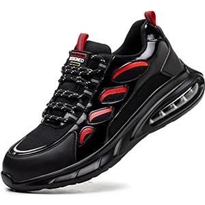 Rona Shoes Scarpe Antinfortunistiche Scarpe da Lavoro Antinfortunistiche Comode Leggere Comode Uomo Donna Omega Red EU 45