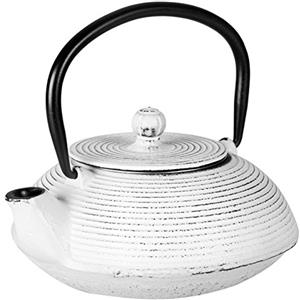 Lacor 68667 - Teiera, ghisa, bianco, 0,5 l Qualità professionale | Utensile professionale duraturo; progettato per prestazioni ottimali e una pulizia rapida in lavastoviglie