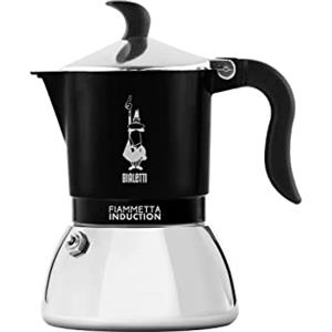 Bialetti Fiammetta Induction Caffettiera, Aluminium, Steel, Nero, 4 Tazze
