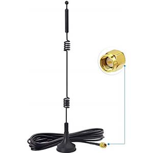 Bingfu Antenna WiFi 2.4GHz 5GHz Bi-banda 9 dBi SMA Maschio Base Magnetica | Cavo 3 m, per Router, Videocamera Senza Fili, Ripetitore, Scheda di Rete, Scheda PC Fisso, Telecamera Retromarcia