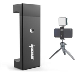 ipow Supporto smartphone cavalletto Attacco smartphone treppiede Adattatore treppiede smartphone Universale 1/4-20 per iPhone Samsung Huawei ecc