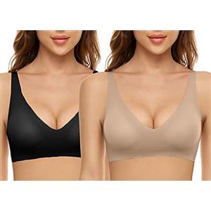 CheChury Reggiseno Senza Cuciture Senza Ferretto da Donna Zero Feel con Imbottitura Removibile Comfy Bralette Reggiseno Senza Ferretto Reggiseni Tezenis Comodo e Morbido di Base