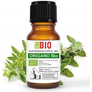 Laborbio Origano Bio Olio essenziale 100% Puro 5 ml - Uso interno Terapeutico Alimentare Diffusori Aromaterapia Cosmetica Cucina - Laborbio