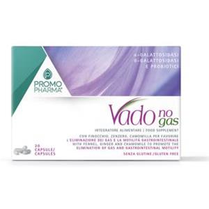 Promopharma Vado No Gas - Integratore Alimentare 20 Capsule per Eliminazione Gas Intestinali e Funzione Digestiva