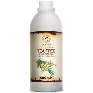 AROMATIKA trust the power of nature Tea Tree Essential Oil 1000ml - Melaleuca Alternifolia - Aromaterapia - Oli Essenziali 1L - Olio dell'albero del th Puro e Naturale al 100% - Cura della Pelle e dei Capelli - Diffuso - Casa