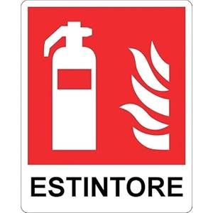 Generico Cartello Estintore in alluminio made in Italy