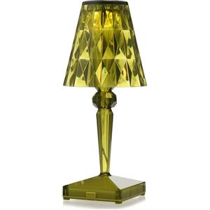 Kartell Battery Lampada da Tavolo Ricaricabile Verde Trasparente - Design Ferruccio Laviani, 0.8W LED, IP54