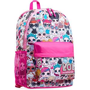 L.O.L. Surprise! Zainetto Bambina Zaino Scuola per Ragazze Zaino Scuola Elementare Bambina Cartella Scuola Tempo Libero Viaggio Accessori LOL Idea Regalo per Bambine (Rosa/Multi)
