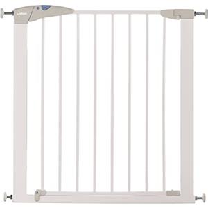 Munchkin Lindam Sure Shut Axis Cancello per Scale per Bambini e bebe, Cancello di sicurezza per bambini o cani per scale e porte , Facile da installare, senza viti , 76-82cm , Bianco