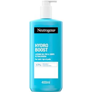 Neutrogena Hydro Boost Lozione Gel per il Corpo Ultraleggera, Crema corpo rinfrescante e nutriente 72h, Crema idratante corpo con Acido Ialuronico, Crema gel corpo per tutti i tipi di pelle, 400 ml