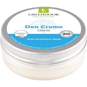 GREENDOOR Crema deodorante SENZA Sali di alluminio vegan 50 ml, senza parabeni alcolici, deo naturale senza test sugli animali, cosmetici naturali Aloe Vera, Babassu biologico sensibile