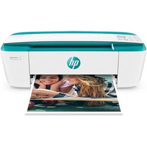 HP DeskJet 3762 T8X23B Stampante Fotografica Multifunzione A4, Scroll Scan, Wi-Fi, USB 2.0, No Stampa Fronte/Retro Automatica, Bianco/Verde Aqua