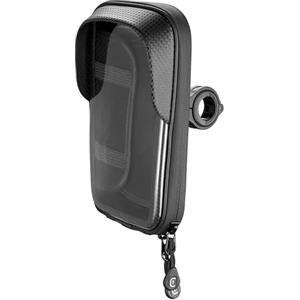 cellularline | Rider Shield - Universal | Supporto Porta Smartphone Impermeabile da Manubrio Tondo per Moto e Bici - Aletta Parasole - Rotazione a 360