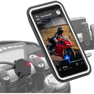 SHAPEHEART Innovazione Francese, Porta Cellulare Moto Magnetico. Assorbe Vibrazioni, Impermeabile, Rotazione 360°, Supporto Telefono per Manubrio