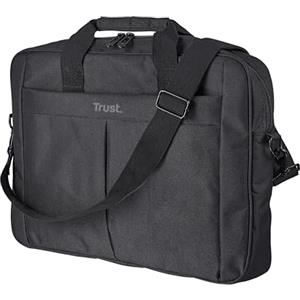 Trust Primo Borsa Porta PC Portatile 16 Pollici, Borsa a Tracolla Regolabile per Laptop Fino a 385 x 315 mm, Custodia Trasporto Tessuto Resistente per Computer Notebook Macbook Dell HP Asus, Nero