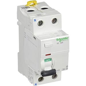 Schneider Electric Schneider A9R61240, Interruttore differenziale 2P 40A 30mA, Bianco