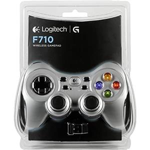 Logitech G F710 Wireless Gamepad, 2,4 GHz Wireless con Nano-ricevitore USB, Controller Dual Vibration Feedback, 4 switch D-Pad, PC - Grigio/Nero