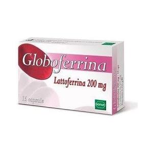 Globoferrina, Integratore Alimentare a Base di Lattoferrina, Utile a Contrastare la Carenza di Ferro, 15 Capsule da 200 mg