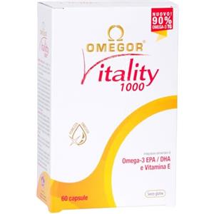 Omegor Vitality 1000 Omega 3 in Forma Trigliceride (60 Capsule) ‒ 800mg di EPA e DHA per Dose ‒ Integratore Omega 3 Certificato IFOS, Privo di Metalli Pesanti, Senza Retrogusto ‒ Certificato IFOS