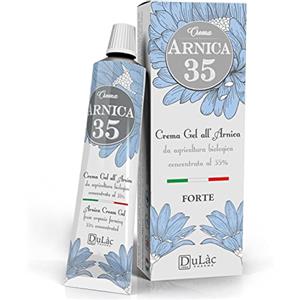 DULÀC FARMACEUTICI 1982 Arnica 35, Crema Gel Estratti BIO 35%, Arnica per Cavalli Uso Umano, 50 ml, Crema Corpo Rinfrescante con Menta Piperita ed Eucalipto, Massaggio Pelle di Muscoli e Articolazioni, Made in Italy
