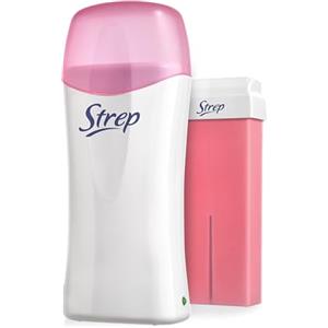 Strep - Scaldacera Elettrico, Kit Epilazione professionale e di Lunga Durata, inclusi una Ricarica di Cera e 15 Striscette