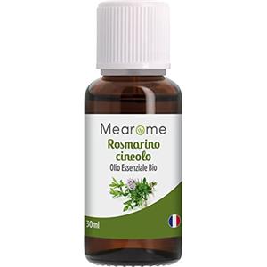 Plastimea Olio Essenziale di Rosmarino Biologico | 100% Puro, Naturale e Edibile | Stimola la Crescita dei Capelli | Aromaterapia | 30 ML | Mearome