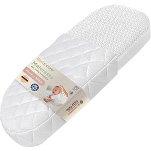 BestCare Materasso ovale Aero 70x37 x6cm per culla e lettino con materassino 3D rivestimento lavabile con aloe vera circolazione ottimale dell'aria marchio Standard 100 Oeko-TEX