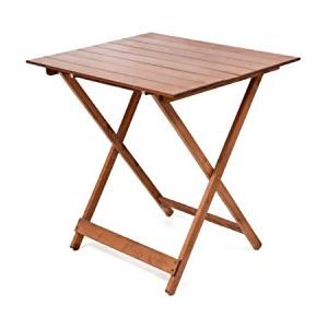 FRASM Tavolo tavoli legno pieghevole 60 x 80 regolabile in altezza colore noce lucido tavolo da giardino da balcone richiudibile